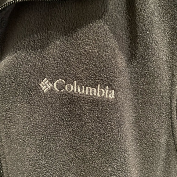Columbia fleece vest large gray pockets zip up winter casual coat outerwear mens - Picture 2 of 6